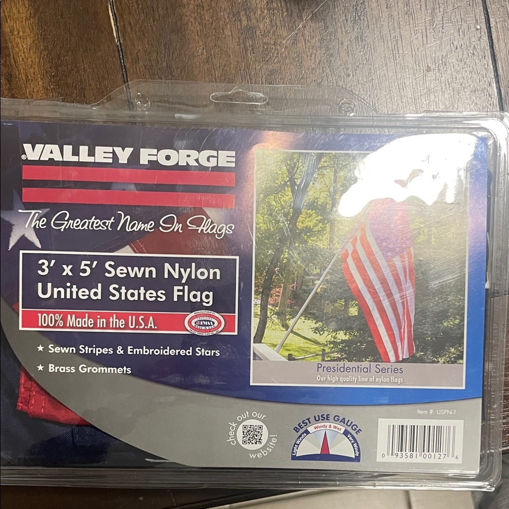 Valley Forge 3x5 Sewn Nylon United States Flag